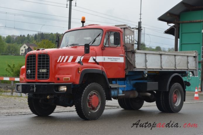 Saurer type D 1959-1983 (1974-1983 Saurer D330 Reusser Transporte AG 4x4 dump truck), left front view