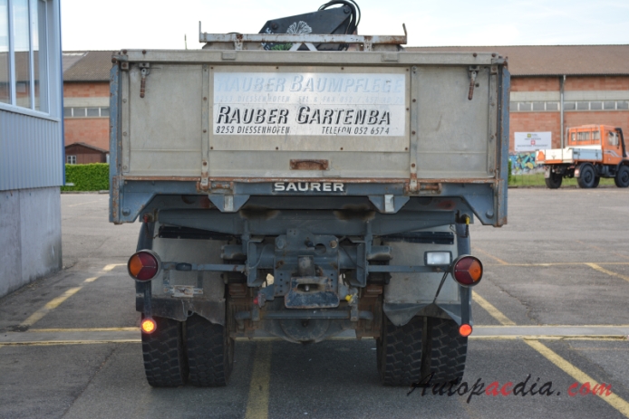 Saurer type D 1959-1983 (1978-1983 Saurer D290B Rauber Gartenbau 4x2 dump truck), rear view