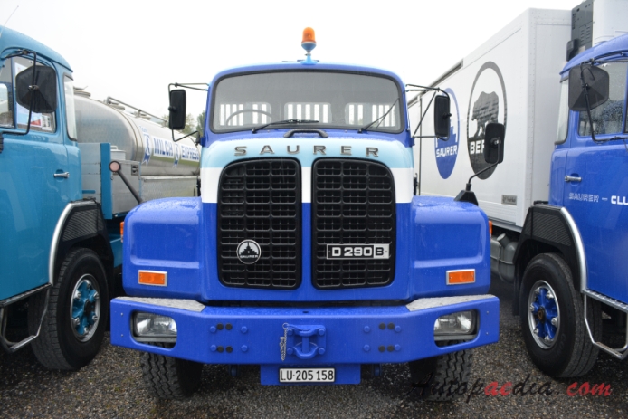Saurer type D 1959-1983 (1981 Saurer D290BN 4x2 D3KT-B dump truck), front view