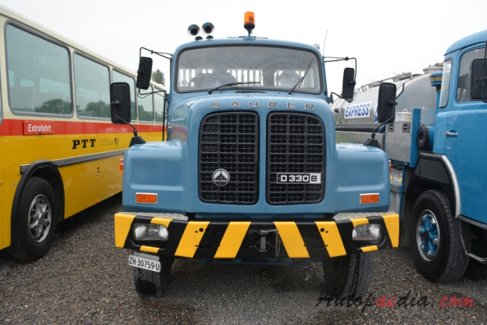Saurer type D 1959-1983 (1983 Saurer D330BN D4KT-B Alfred Schmid Transporte 4x4 dump truck), front view