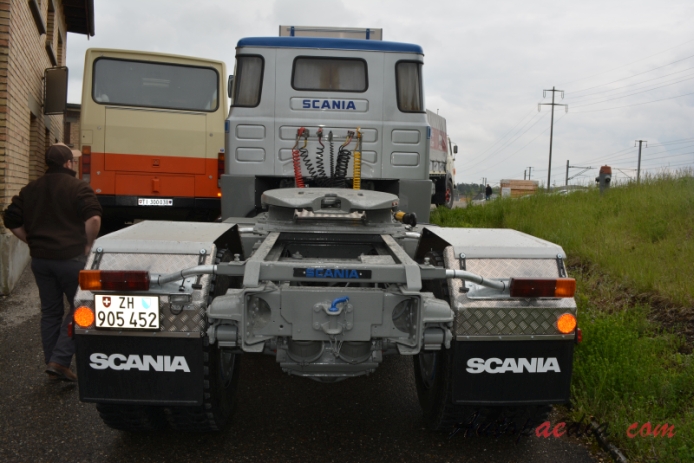 Scania 1974-1980 (Scania 1-series) (1978 Scania LB 111 Bereuter Switzerland semi truck), rear view