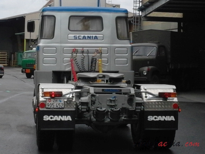 Scania 1974-1980 (Scania 1-series) (1978 Scania LB 111 Bereuter Switzerland semi truck), rear view