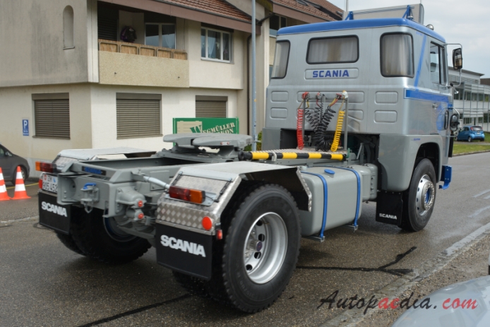 Scania 1974-1980 (Scania 1-series) (1978 Scania LB 111 Bereuter Switzerland semi truck), right rear view