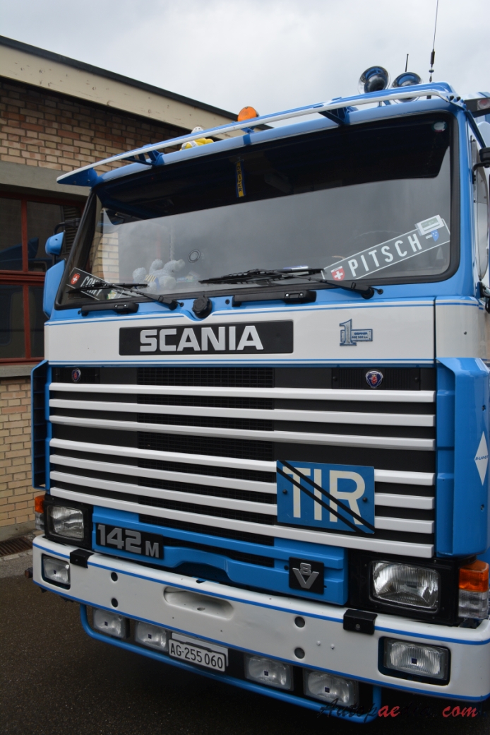 Scania 1980-1989 (Scania 2-series/GPRT) (1984 Scania 142M PW Transport semi truck), front view