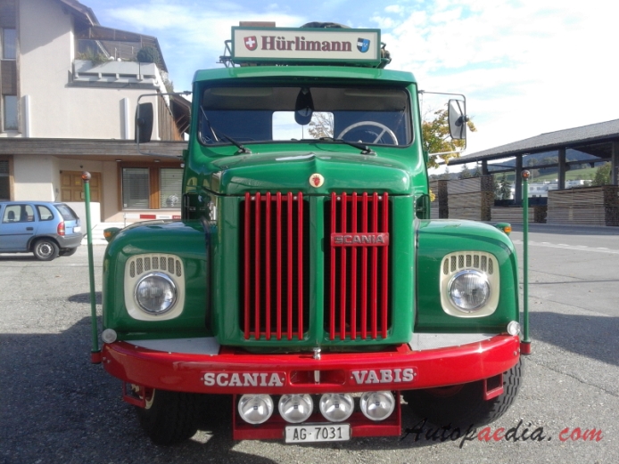 Scania 1968-1974 (L50/L80/L85/L110/L140) (1970 Scania L 80 Super Hürliman semi truck), front view