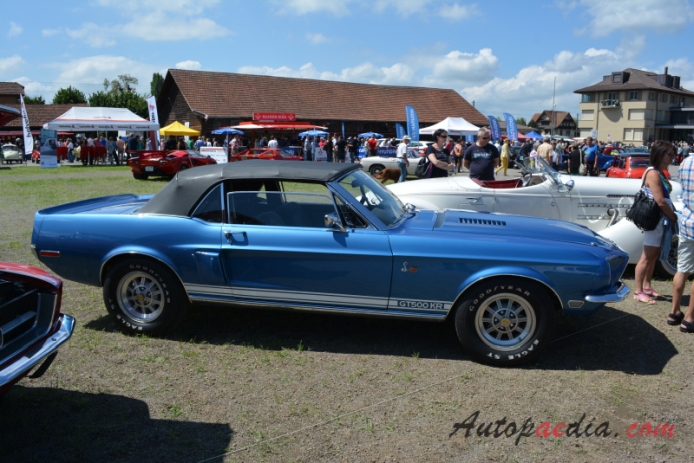 Shelby Mustang 1965-1970 (1968 Cobra GT 500-KR convertible 2d), right side view