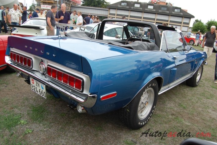 Shelby Mustang 1965-1970 (1968 Cobra GT 500-KR convertible 2d), right rear view