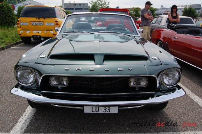 Shelby Mustang 1965-1970 (1968 Cobra GT 500 convertible 2d), front view
