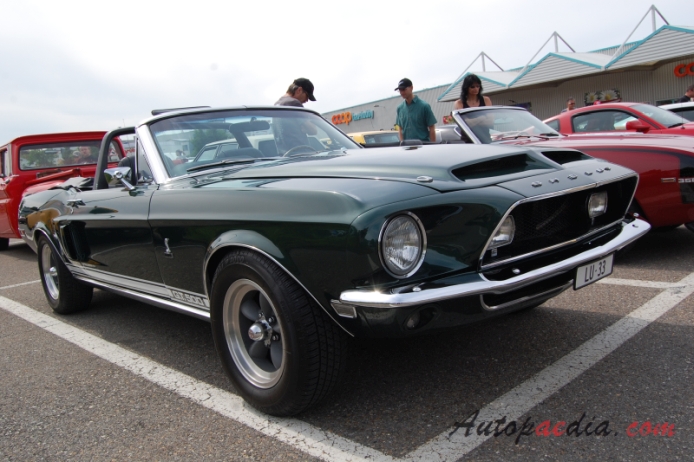 Shelby Mustang 1965-1970 (1968 Cobra GT 500 convertible 2d), right front view