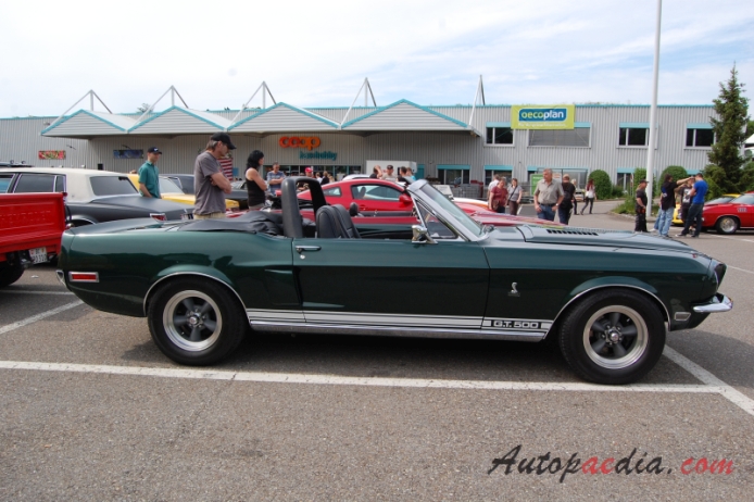 Shelby Mustang 1965-1970 (1968 Cobra GT 500 convertible 2d), right side view