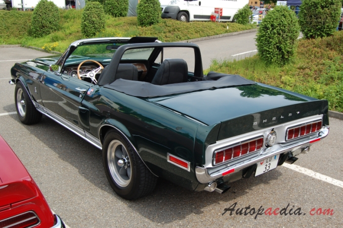 Shelby Mustang 1965-1970 (1968 Cobra GT 500 convertible 2d), lewy tył