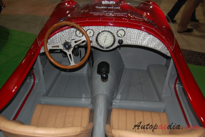 Siata 750 Sport Spider 1949, wnętrze