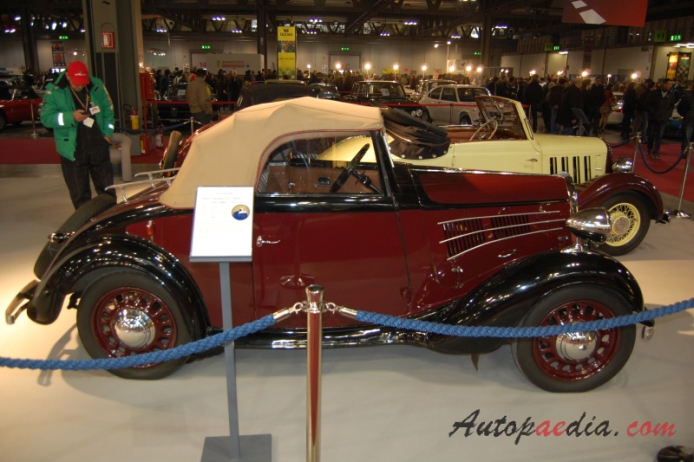 Simca-Fiat 6 CV 1932-1937 (1933 Simca Balilla spider 2d), prawy bok