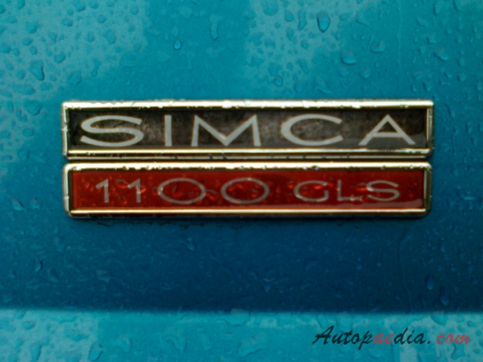 Simca 1100 1967-1985 (GLS Break 5d), rear emblem  