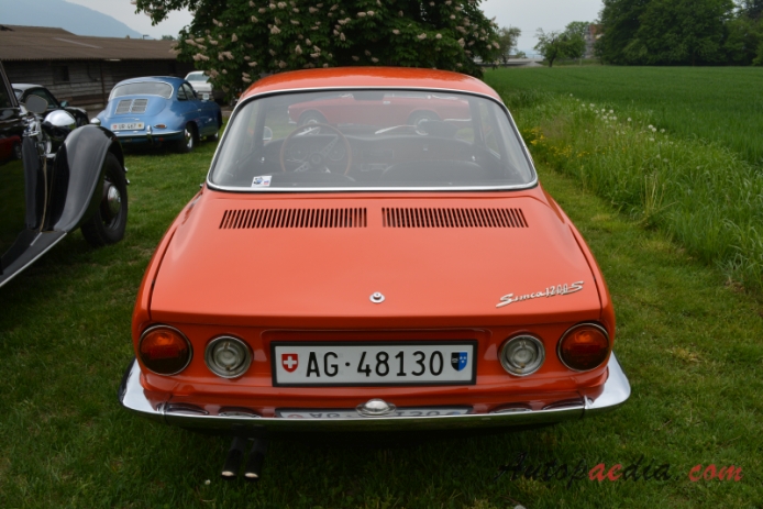 Simca 1200S Coupé 1967-1971 (1968 Simca 1200 S Bertone Coupé 2d), rear view
