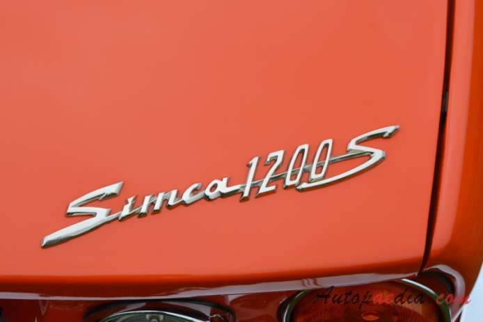 Simca 1200S Coupé 1967-1971 (1968 Simca 1200 S Bertone Coupé 2d), emblemat tył 