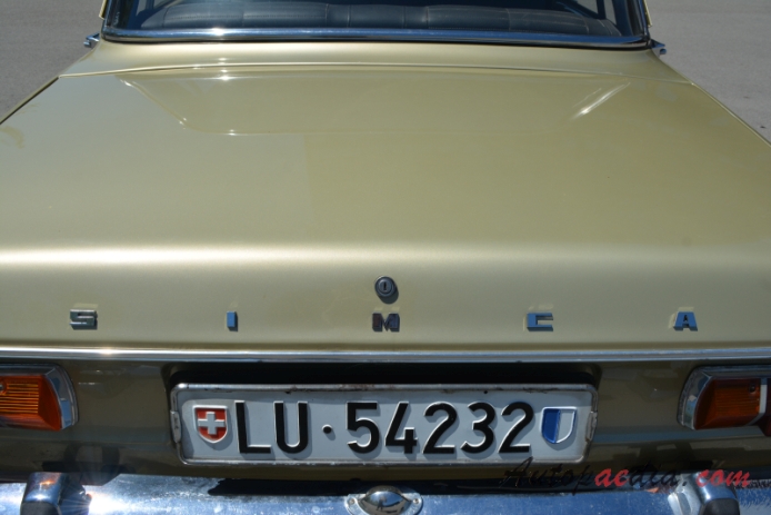 Simca 1501 1966-1975 (1969-1970 Simca 1501 Special sedan 4d), rear emblem  
