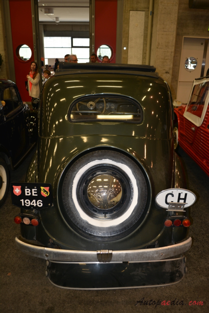 Simca 8 1938-1951 (1946 berlina 4d), rear view