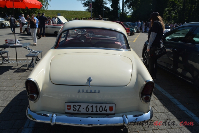 Simca Aronde 2nd generation 90A 1955-1958 (1957-1958 Simca Aronde 1300 Plein Ciel Hardtop Coupé 2d), rear view