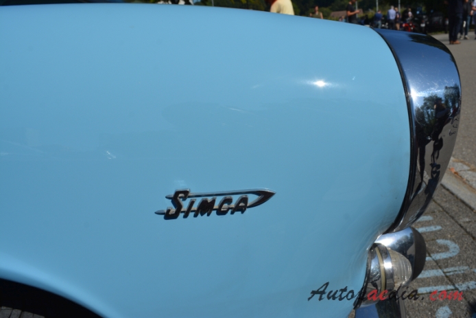 Simca Aronde 3rd generation P60 1958-1964 (1958-1962 Simca Aronde Océane cabriolet 2d), side emblem 