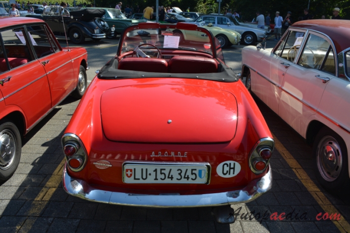 Simca Aronde 3. generacja P60 1958-1964 (1959 Simca Aronde Océane cabriolet 2d), tył