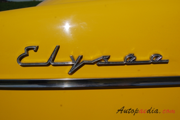 Simca Aronde 3rd generation P60 1958-1964 (1960 Elysée sedan 4d), side emblem 
