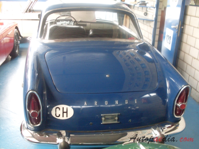 Simca Aronde 3rd generation P60 1958-1964 (1960 Plein Ciel Hardtop Coupé), rear view