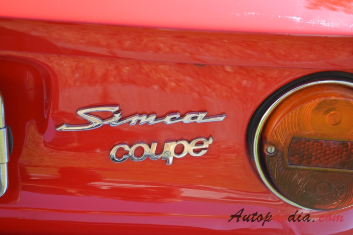 Simca Coupé 1000 1962-1967 (1963 Bertone Coupé 2d), emblemat tył 