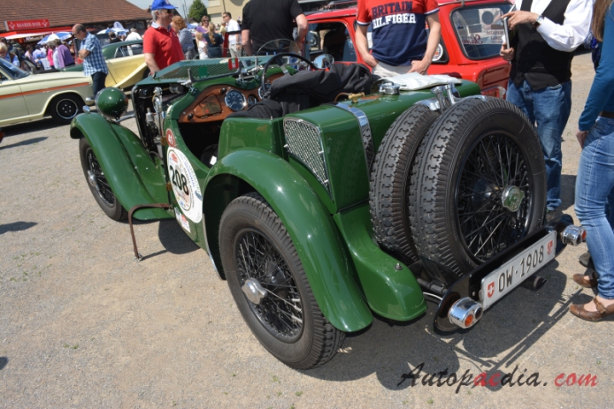 Singer Le Mans 1933-1936 (1936 1.5L roadster 2d),  left rear view