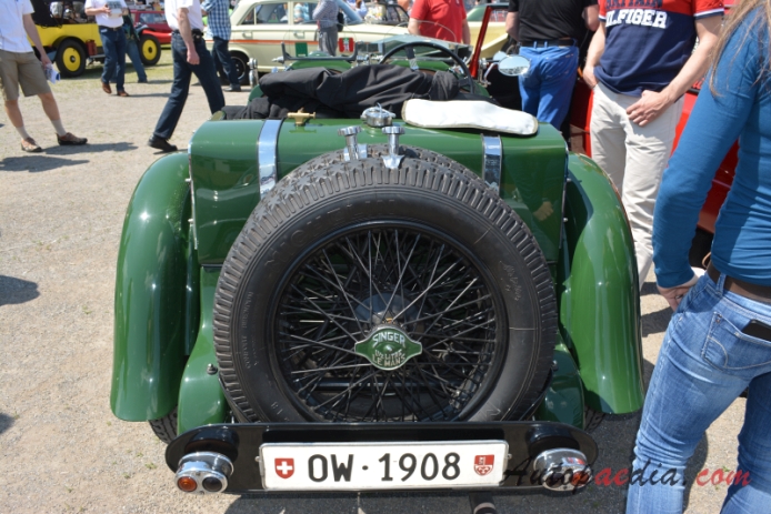 Singer Le Mans 1933-1936 (1936 1.5L roadster 2d), rear view