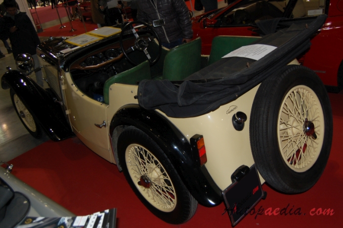 Singer Nine Sports 1933-1937 (1934 roadster 2d),  left rear view