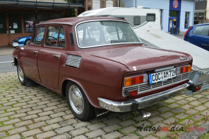 Skoda 100 1969-1977 (sedan 4d),  left rear view