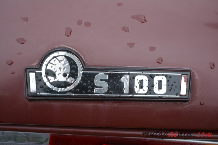 Skoda 100 1969-1977 (sedan 4d), emblemat tył 