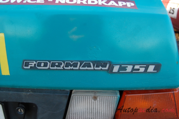 Skoda Favorit 1987-1995 (1990-1994 Forman 135 L kombi 5d), rear emblem  