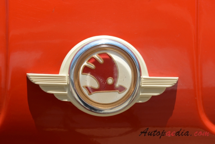 Skoda Felicia 1959-1964 (1959-1961 cabriolet 2d), emblemat tył 