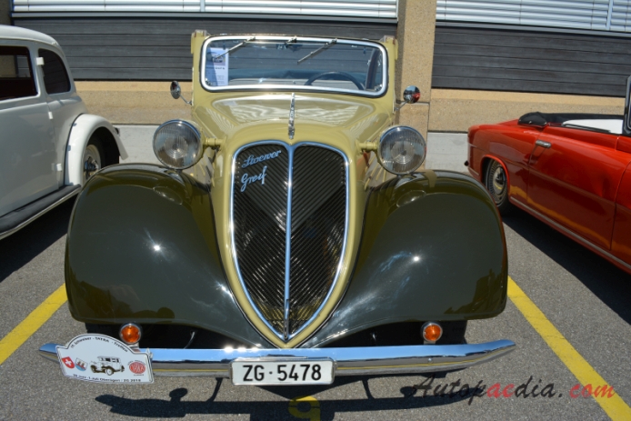 Stoewer Greif Junior 1935-1939 (1938 cabrio-limousine 2d), front view