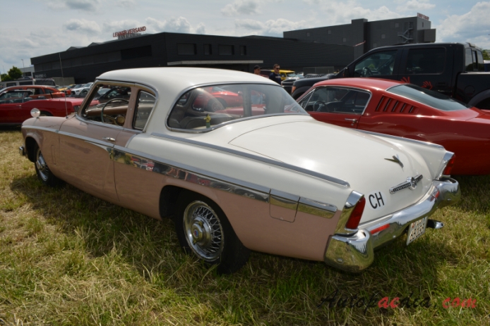 Studebaker Champion 4th generation 1953-1956 (1955 sedan 2d),  left rear view