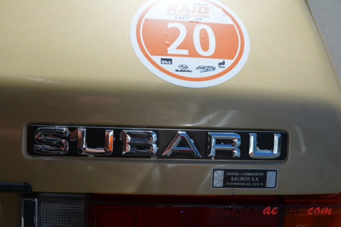 Subaru Leone 2. generacja 1979-1994 (1979-1989 Subaru 1800 4WD GLF Turismo hatchback 3d), emblemat tył 