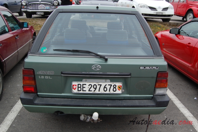 Subaru Leone 3rd generation 1984-1994 (kombi 5d), rear view