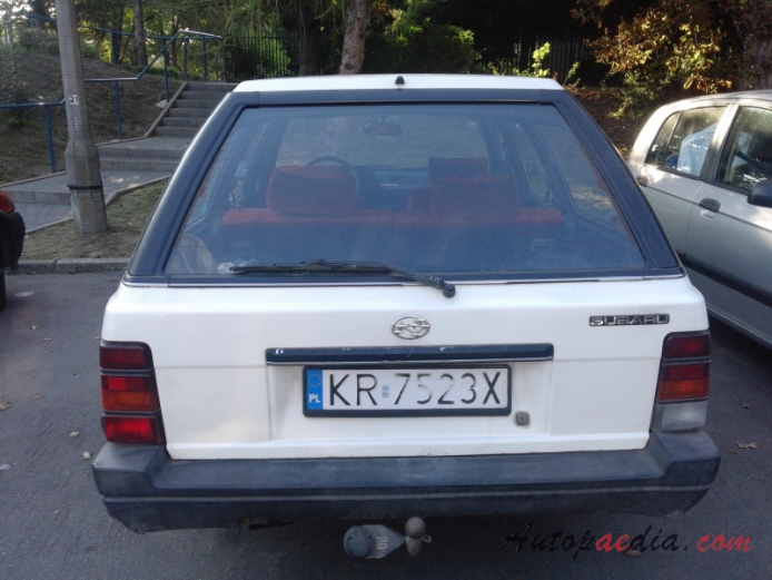 Subaru Leone 3rd generation 1984-1994 (kombi 5d), rear view