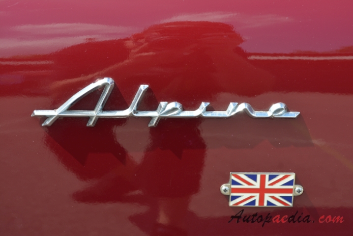 Sunbeam Alpine 2. generacja 1959-1968 (1960 Series II hardtop convertible), emblemat bok 