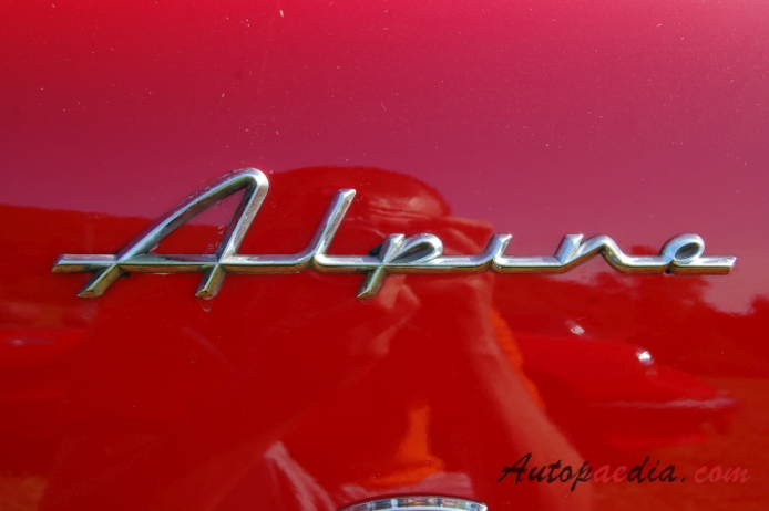 Sunbeam Alpine 2nd generation 1959-1968 (1965-1968 Series V 1725ccm), side emblem 