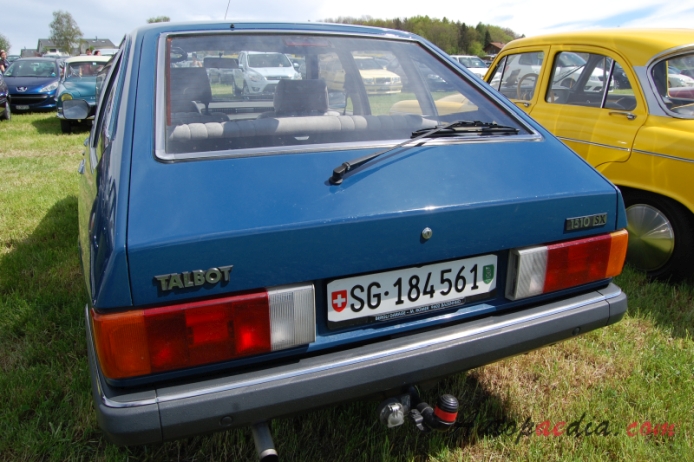 Talbot 1510 1980-1985 (hatchback 5d), rear view