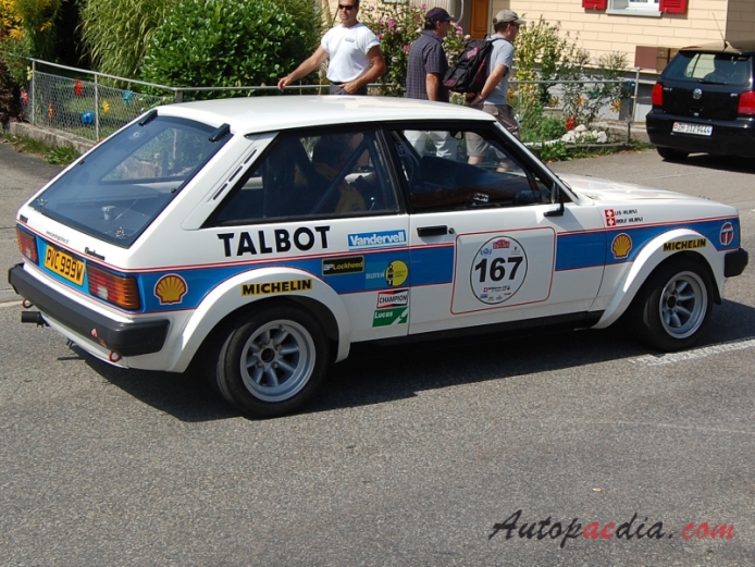 Talbot Sunbeam 1980-1981 (1980 Gr. B Sunbeam Lotus 2176ccm), prawy bok