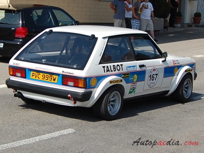 Talbot Sunbeam 1980-1981 (1980 Gr. B Sunbeam Lotus 2176ccm), prawy tył