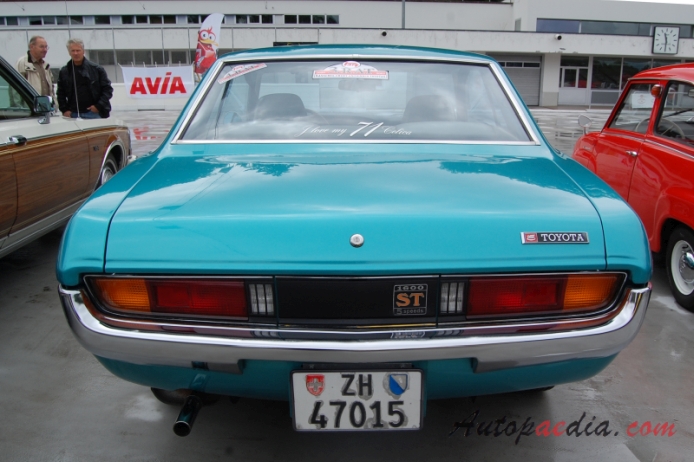 Toyota Celica 1st generation (A20, A35 Series) 1970-1977 (1971 ST 1600 hardtop 2d), rear view