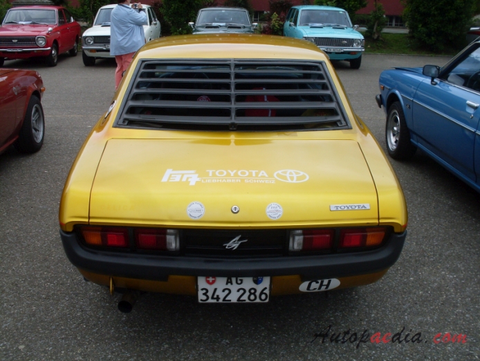Toyota Celica 1st generation (A20, A35 Series) 1970-1977 (1973 TA22 GT hardtop 2d), rear view