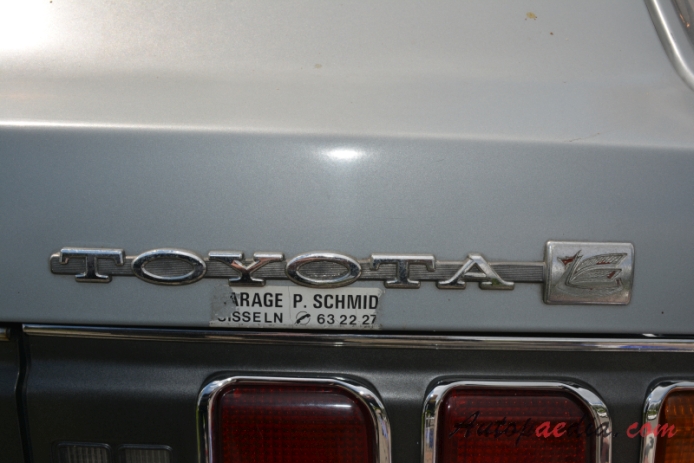 Toyota Celica 1st generation (A20, A35 Series) 1970-1977 (1977 GT 2000 liftback 3d), rear emblem  