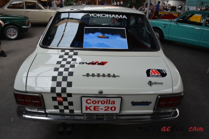 Toyota Corolla 2nd generation 1970-1978 (1970 KE20 sedan 2d DeLuxe), rear view