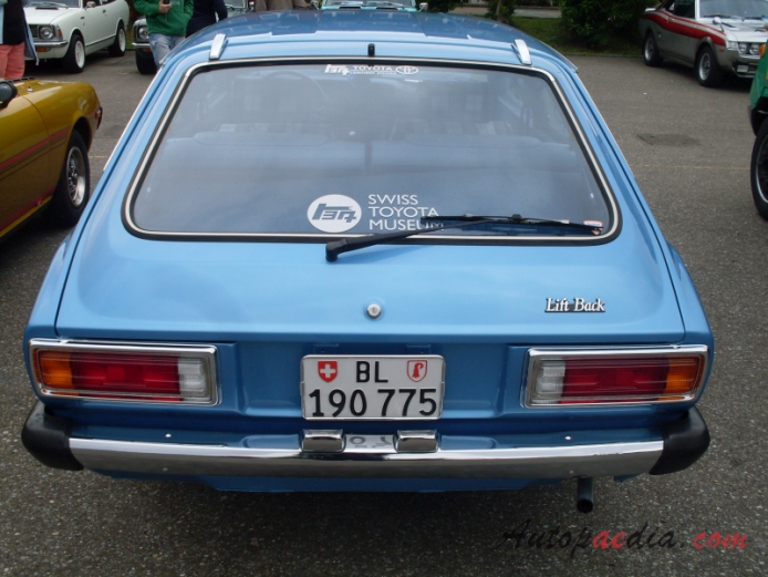 Toyota Corolla 3rd generation 1974-1981 (1978 GSL Liftback), rear view